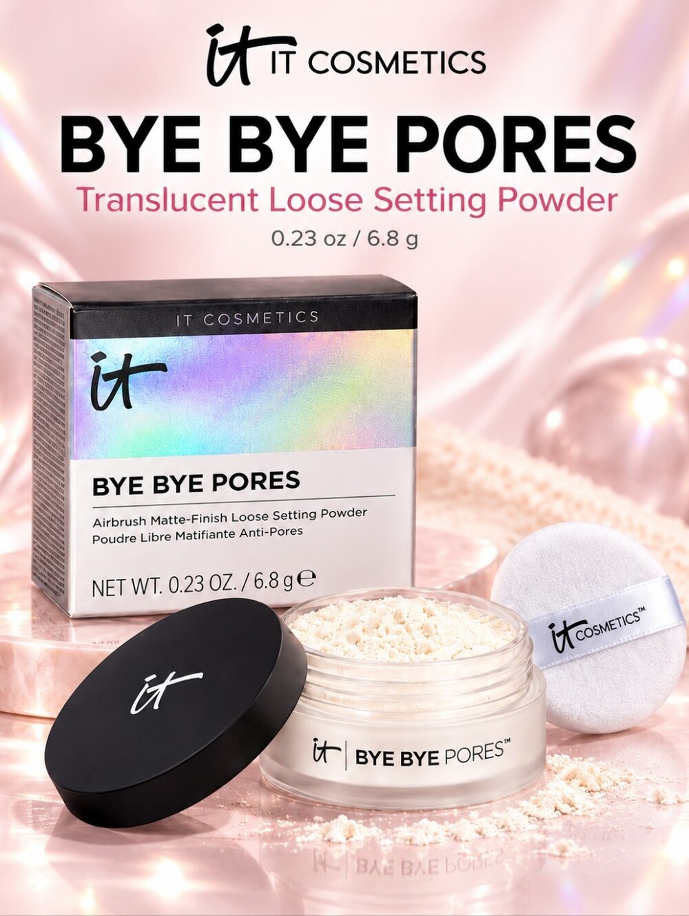 IT Cosmetics Bye Bye Pores Airbrush MatteFinish Loose Setting Powder Translucent